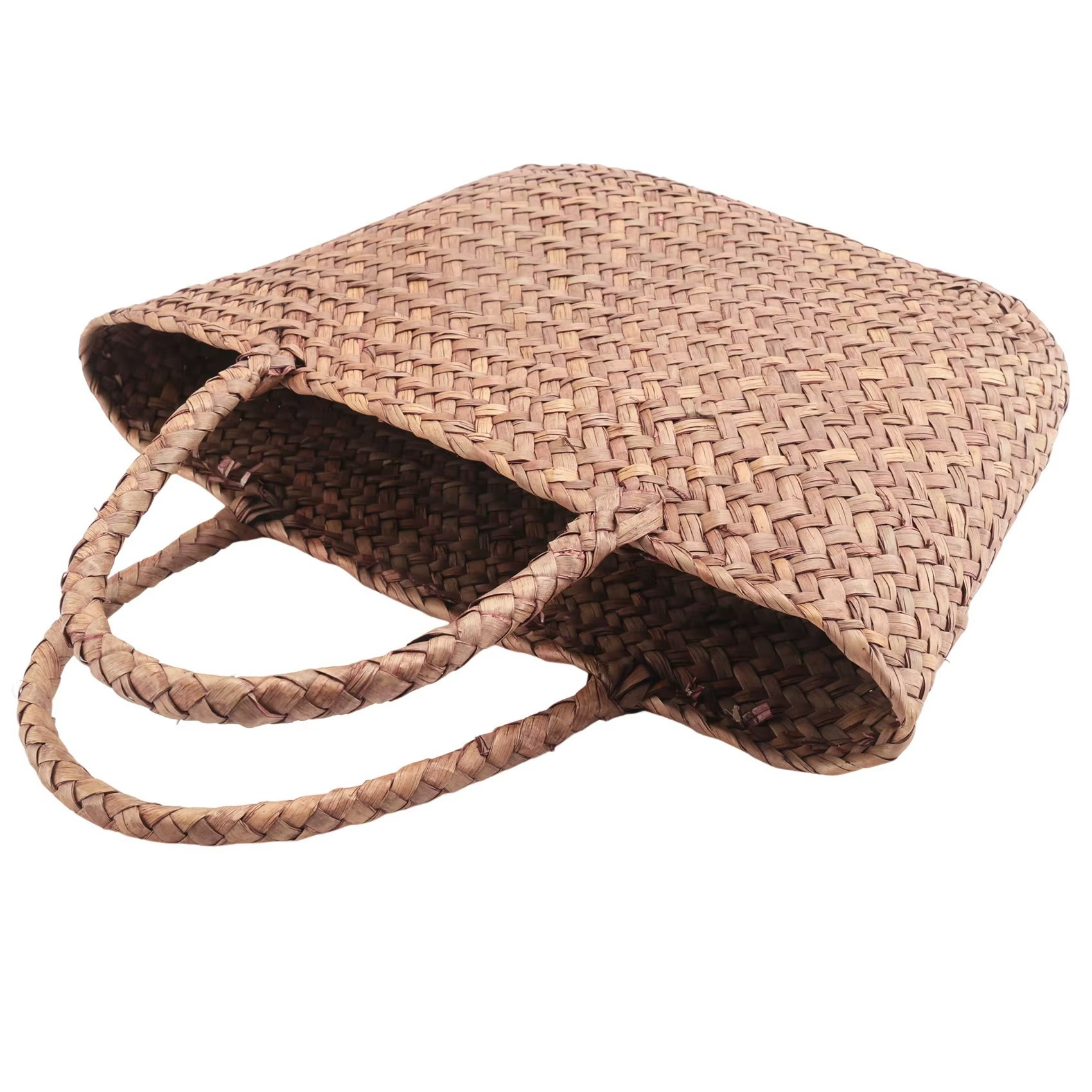 Sac En Paille Cabas Rectangulaire Longues Anses - Roxane – Image 2