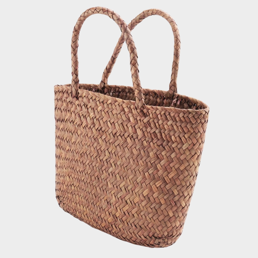 Sac En Paille Cabas Rectangulaire Longues Anses - Roxane