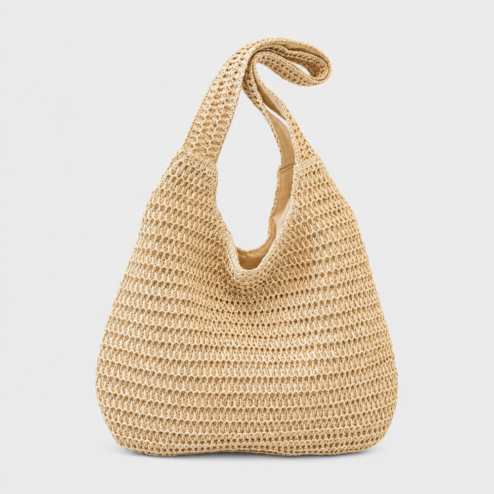 Sac En Paille Tissée Grande Capacité Double Anse – Camélia Sac En Paille Tissée Grande Capacité Double Anse - Camélia